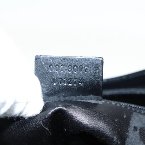 GUCCI Bamboo Shoulder Bag Leather Black Gold 001 001 - Picture 12 of 16